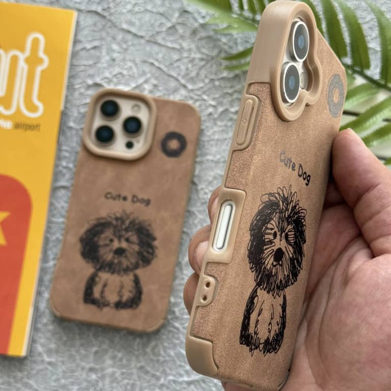 قاب مخملی سگ کیوت آیفون Iphone